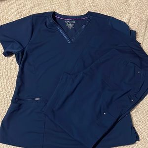 Purple Label XL/XLT scrub set. Navy blue.